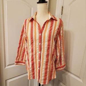 Talbots Button up 3/4 Sleeve Shirt